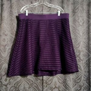 Purple scuba a line skirt